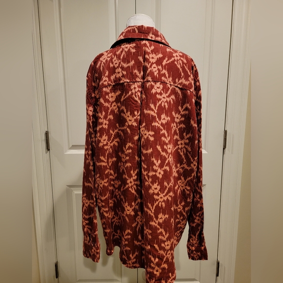 Knox Rose Women's Plus Size Button-Down Shirt Light Red - XXL - Picture 3 of 7